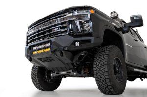 Chevrolet 2500 Front Bumper - Addictive Desert Designs - Bomber - Hammer Black with Satin Black Panels - `20-`27 Chevrolet 2500 Front Bumper - Addictive Desert Designs - Bomber - Hammer Black with Satin Black Panels - `20-`27